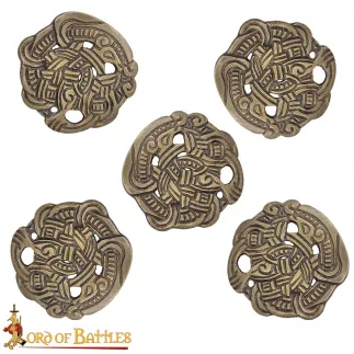 Montures en cuir et laiton antiques Viking Greiftier