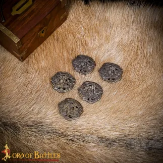 Montures en cuir et laiton antiques Viking Greiftier