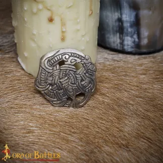 Montures en cuir et laiton antiques Viking Greiftier