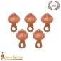 Lot de 5 boutons médiévaux tardifs en bronze coulé à la cire perdue
