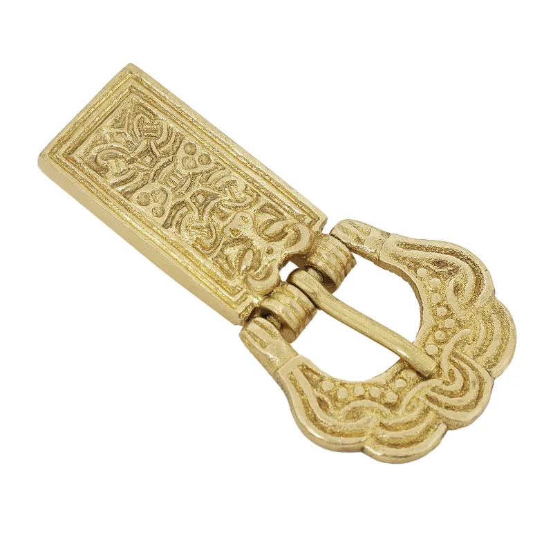 Boucle de ceinture celtique en laiton massif, accessoire en cuir