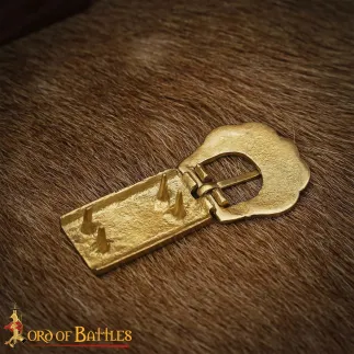 Boucle de ceinture celtique en laiton massif, accessoire en cuir