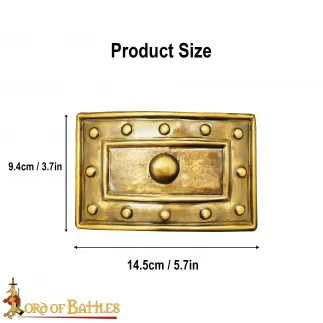 Ornement de ceinture en laiton antique