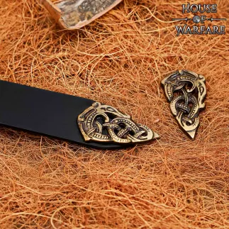 Extrémité de ceinture Viking Haithabu en laiton massif antique