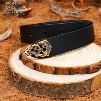 Extrémité de ceinture Viking Haithabu en laiton massif antique