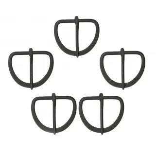 Lot de 5 boucles de ceinture en fer forgé à la main