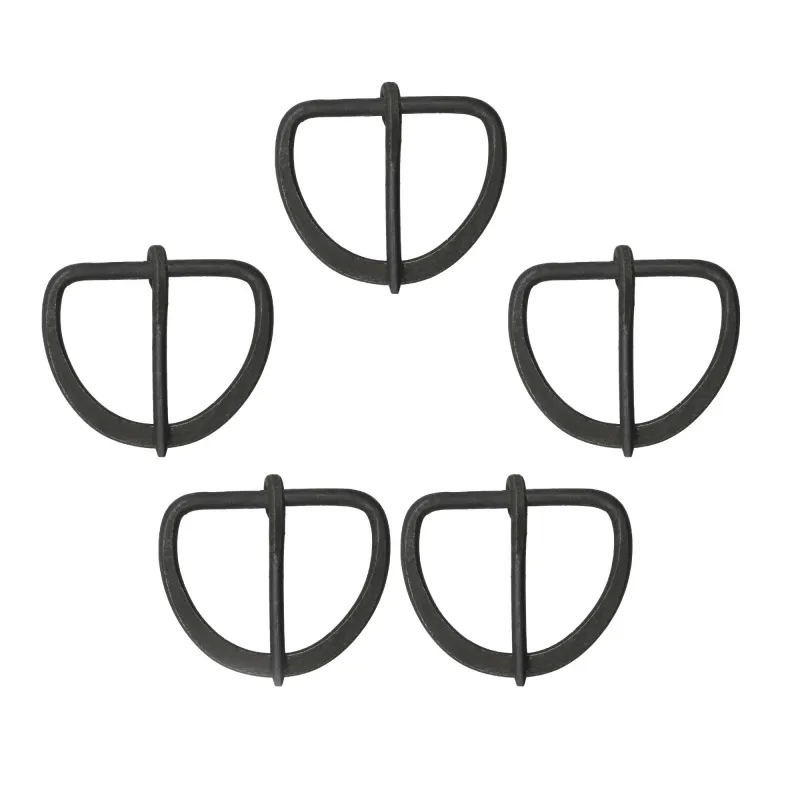 Lot de 5 boucles de ceinture en fer forgé à la main