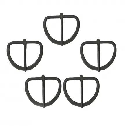 Lot de 5 boucles de ceinture en fer forgé à la main