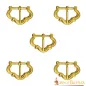 Petites boucles de ceinture médiévales en laiton pur, lot fonctionnel de 5