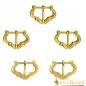 Petites boucles de ceinture médiévales en laiton pur, lot fonctionnel de 5
