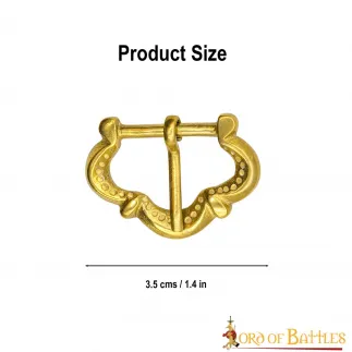 Petites boucles de ceinture médiévales en laiton pur, lot fonctionnel de 5