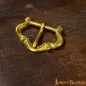 Petites boucles de ceinture médiévales en laiton pur, lot fonctionnel de 5