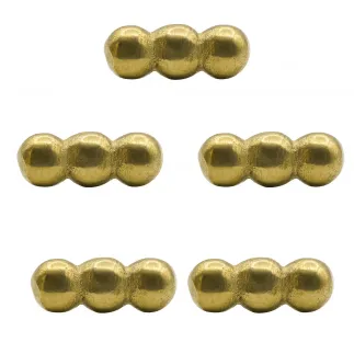 Ensemble de 5 supports en cuir et laiton massif pur Ellipses, accessoire fonctionnel