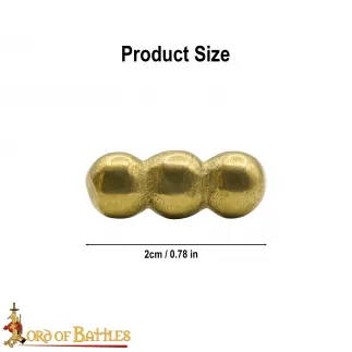 Ensemble de 5 supports en cuir et laiton massif pur Ellipses, accessoire fonctionnel