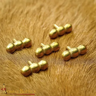 Ensemble de 5 supports en cuir et laiton massif pur Ellipses, accessoire fonctionnel