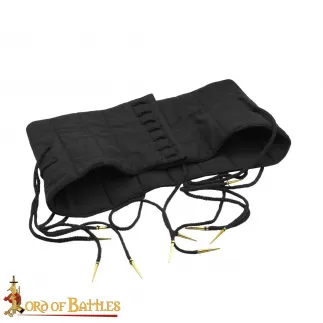 Ceinture médiévale en coton matelassé avec lacets