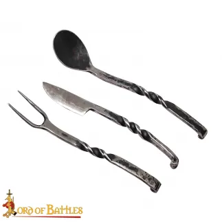 Ensemble de couverts rustiques forgés à la main