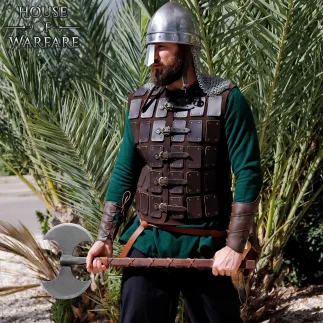 Brigandine en cuir véritable du guerrier viking