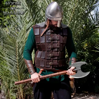 Brigandine en cuir véritable du guerrier viking