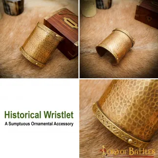 Bracelet ornemental historique en laiton massif pur, accessoire