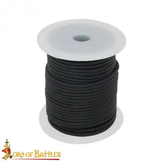 Cordon rond en cuir véritable de 2,6 mm