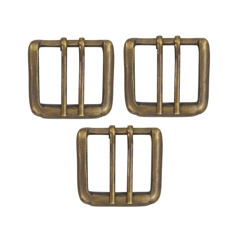 Boucle de ceinture à double aiguille en laiton antique Boucle de ceinture à double aiguille en laiton antique
