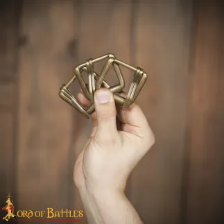 Boucle de ceinture à double aiguille en laiton antique