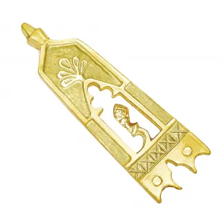 Chape d'extrémité de ceinture en laiton massif pur à chardon fermé