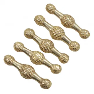 Ensemble de 5 montures médiévales en cuir et laiton massif pur