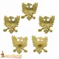 Clous de ceinture ou conchos aigle héraldique en laiton massif pur, lot de 5