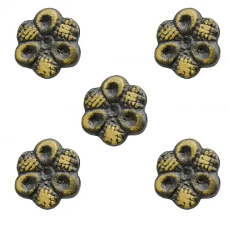 Ornements de vêtements ou ceintures en laiton pur vieilli en forme de fleur