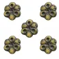 Ornements de vêtements ou ceintures en laiton pur vieilli en forme de fleur Ornements de vêtements ou ceintures en laiton pur vieilli en forme de fleur