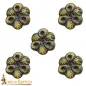 Ornements de vêtements ou ceintures en laiton pur vieilli en forme de fleur Ornements de vêtements ou ceintures en laiton pur vieilli en forme de fleur