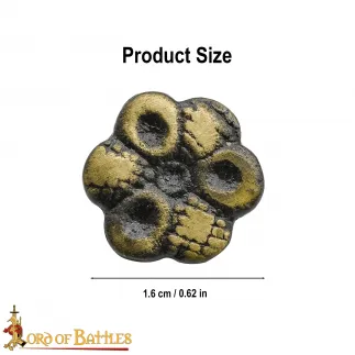 Ornements de vêtements ou ceintures en laiton pur vieilli en forme de fleur