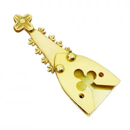 Accessoire fonctionnel pour embout de ceinture Renaissance en laiton massif pur