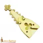 Accessoire fonctionnel pour embout de ceinture Renaissance en laiton massif pur