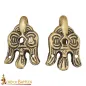 Lot de 2 crochets vikings en laiton antique, motif corbeau Lot de 2 crochets vikings en laiton antique, motif corbeau