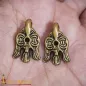 Lot de 2 crochets vikings en laiton antique, motif corbeau Lot de 2 crochets vikings en laiton antique, motif corbeau