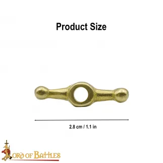 Clous de ceinture médiévaux ou conchos en laiton massif pur, lot de 5
