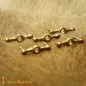 Clous de ceinture médiévaux ou conchos en laiton massif pur, lot de 5