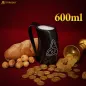 Chope à hydromel nordique artisanale en corne de bœuf celtique avec étui en cuir