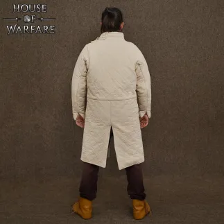 Gambison médiéval matelassé à deux couches et col haut – (produit arrêté)