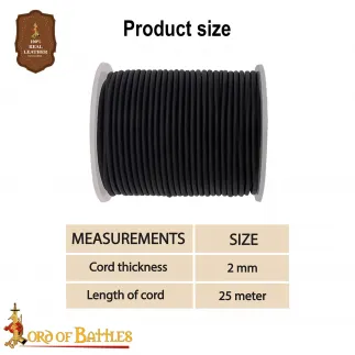 Bobine de cordon en cuir de 25 mètres