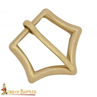 Boucle couronne pentagonale en laiton massif