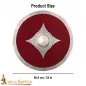 Bouclier de combat viking en bois rouge avec ferrures en acier et Umbo Bouclier de combat viking en bois rouge avec ferrures en acier et Umbo