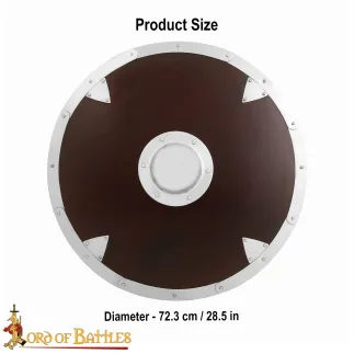 Bouclier de combat viking en bois fonctionnel pour reconstitution historique