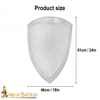 Bouclier  médiéval forgé à la main en toile de 1.4mm