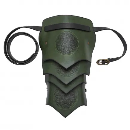 Épaulière en cuir avec symbole des trois chevaux celtiques