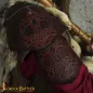 Épaulière Viking en cuir avec gravure Yggdrasil Mjolnir