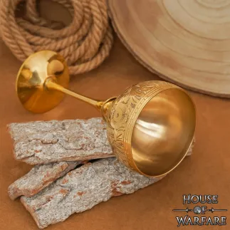 Calice coupe en laiton style médiéval